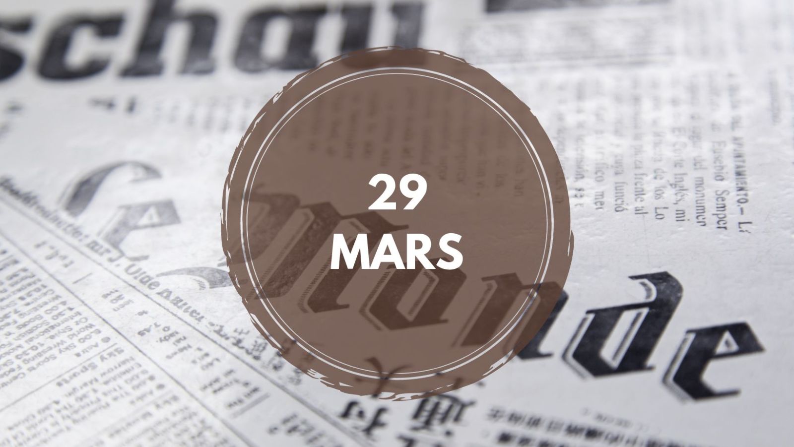 30 Faits Marquants du 29 Mars : Histoire, Événements et Anniversaires